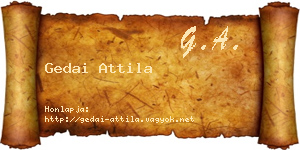 Gedai Attila névjegykártya